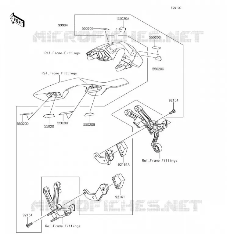 Accessory(Bag Fitting Kit) Kawasaki MOTOS 1000 2018 NINJA H2 SX  ZX1002BJF