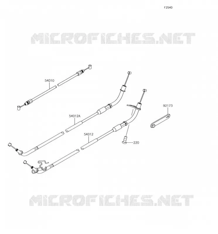 CABLES Kawasaki MOTOS 1000 2018 NINJA H2 SX  ZX1002BJF