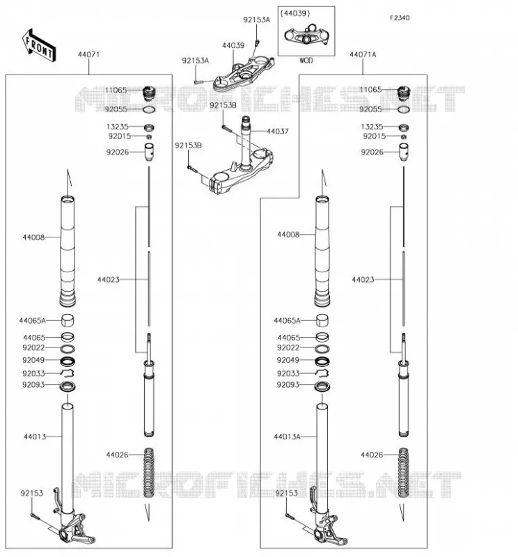 FOURCHE Kawasaki MOTOS 1000 2018 NINJA H2R  ZX1000YJF
