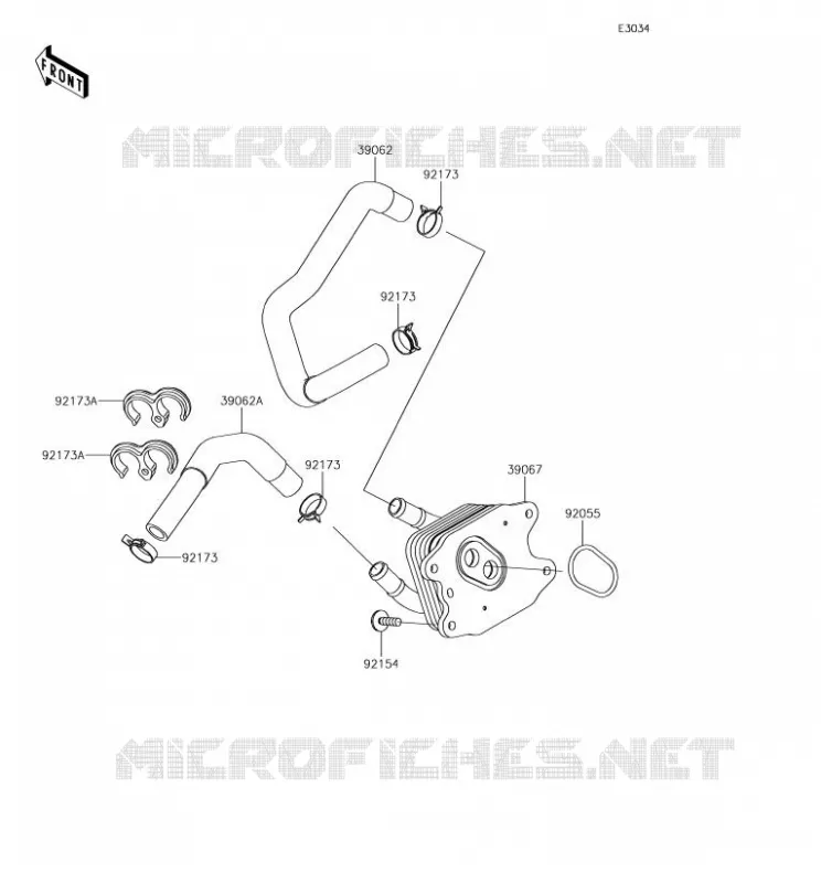 RADIATEUR D'HUILE Kawasaki MOTOS 1000 2018 NINJA H2R  ZX1000YJF