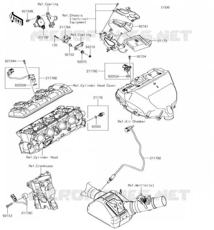 INJECTION CARBURANT Kawasaki MOTOS 1000 2018 NINJA H2  ZX1000XJF