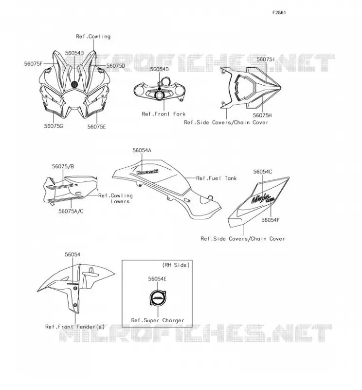 STICKER Kawasaki MOTOS 1000 2018 NINJA H2  ZX1000XJF