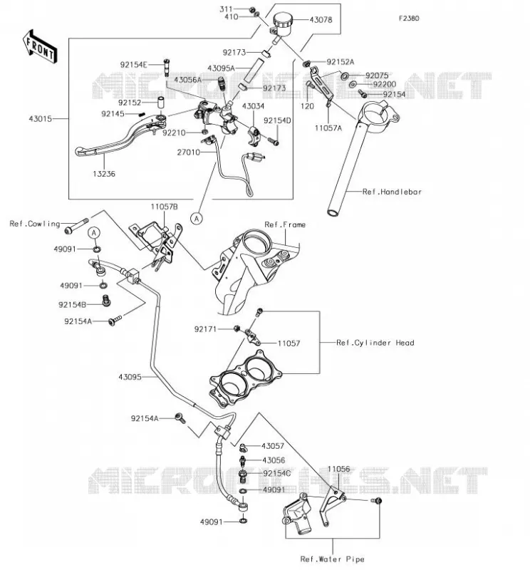 EMBRAYAGE MAITRE CYLINDRE Kawasaki MOTOS 1000 2018 NINJA H2  ZX1000XJFA