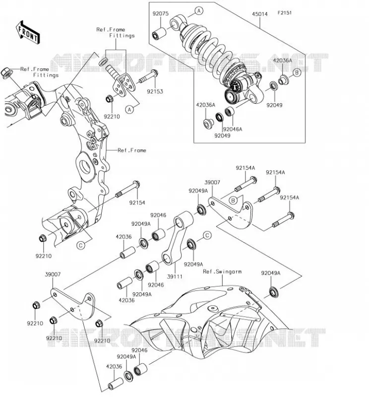 SUSPENSION/AMORTISSEUR Kawasaki MOTOS 1000 2017 NINJA ZX-10RR  ZX1000ZHF