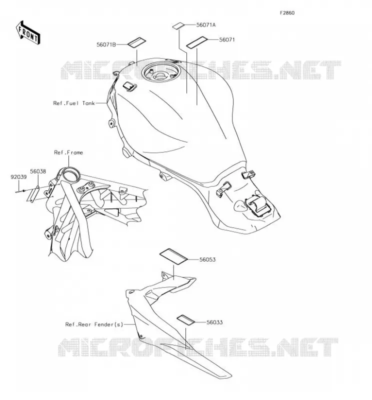 LABEL Kawasaki MOTOS 1000 2018 NINJA H2 SX  ZX1002AJF