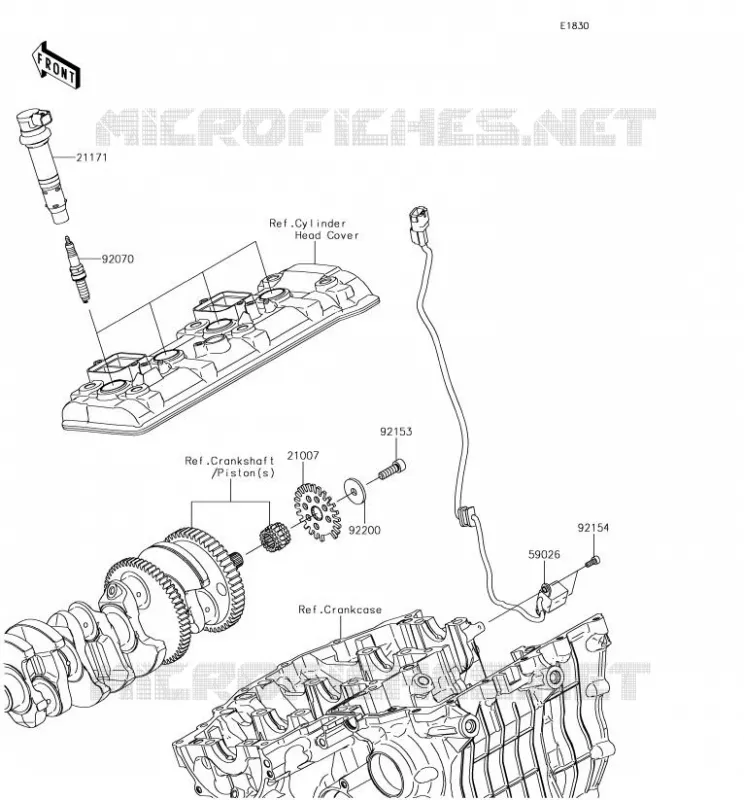 SYSTEME D&acute;ALLUMAGE Kawasaki MOTOS 1000 2018 NINJA H2 SX  ZX1002AJF