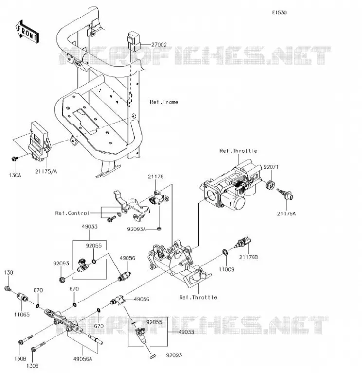 INJECTION CARBURANT Kawasaki SSV 620 2018 MULE 4010 TRANS 4X4  KAF620VJF