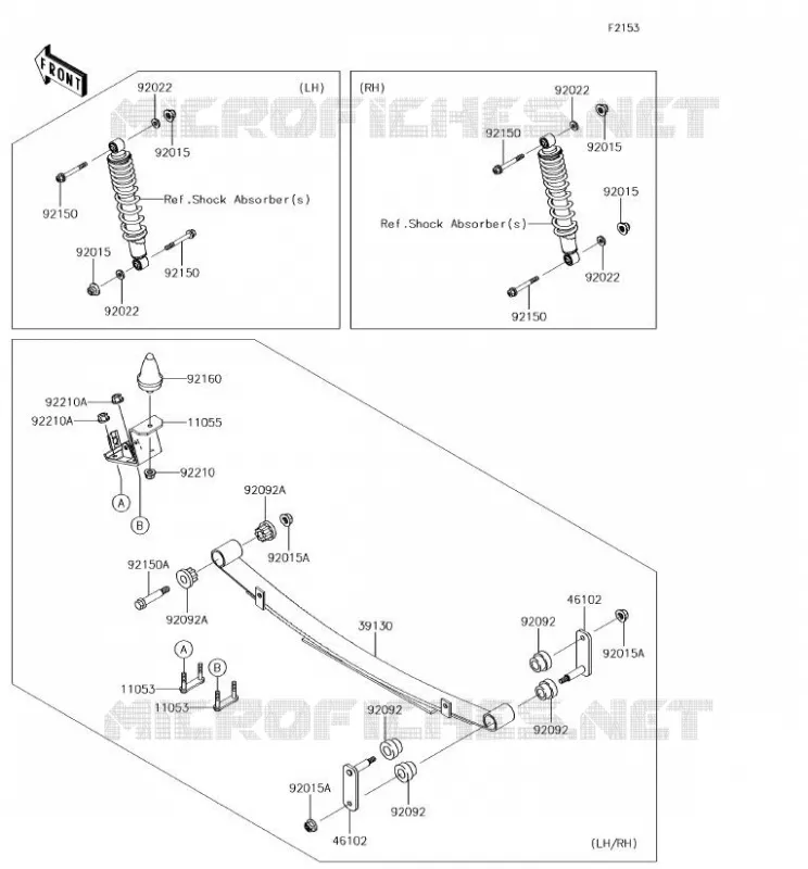 SUSPENSION ARRI&Egrave;RE Kawasaki SSV 620 2018 MULE 4010 TRANS 4X4  KAF620VJF