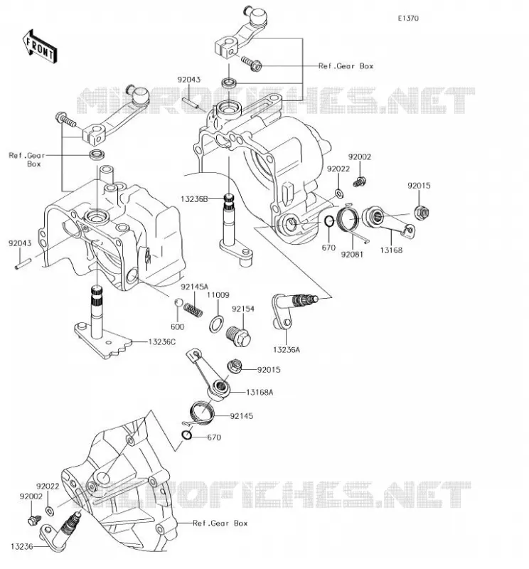 SELECTEUR Kawasaki SSV 620 2018 MULE 4010 TRANS 4X4  KAF620RJF