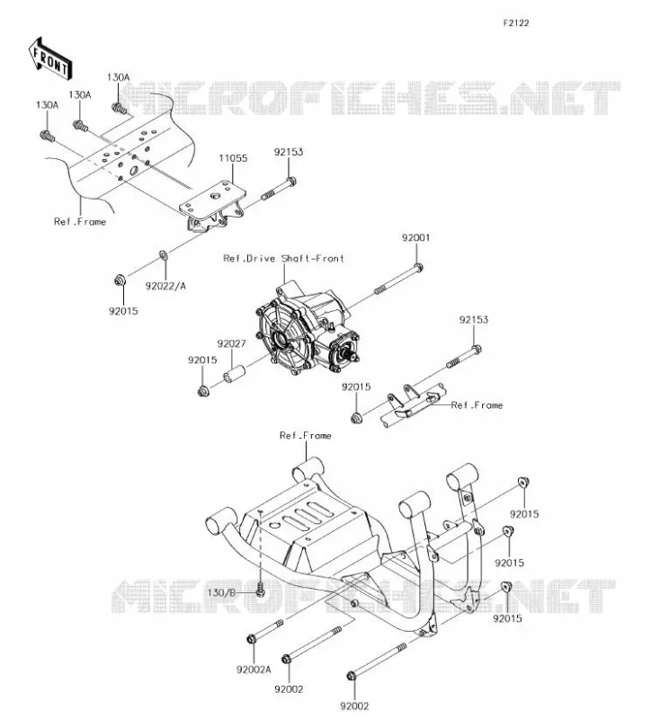 SUPPORT MOTEUR Kawasaki SSV 620 2018 MULE 4010 TRANS 4X4  KAF620RJF