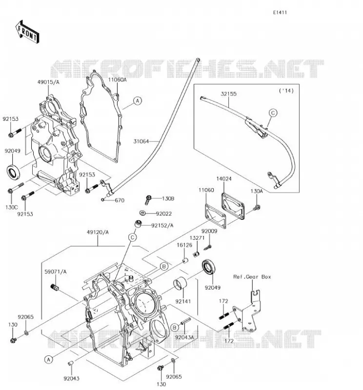 CARTER MOTEUR(S) Kawasaki SSV 620 2018 MULE 4010 4X4  KAF620MJF