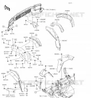 GARDE BOUE AVANT pour Kawasaki MULE 4000 2018