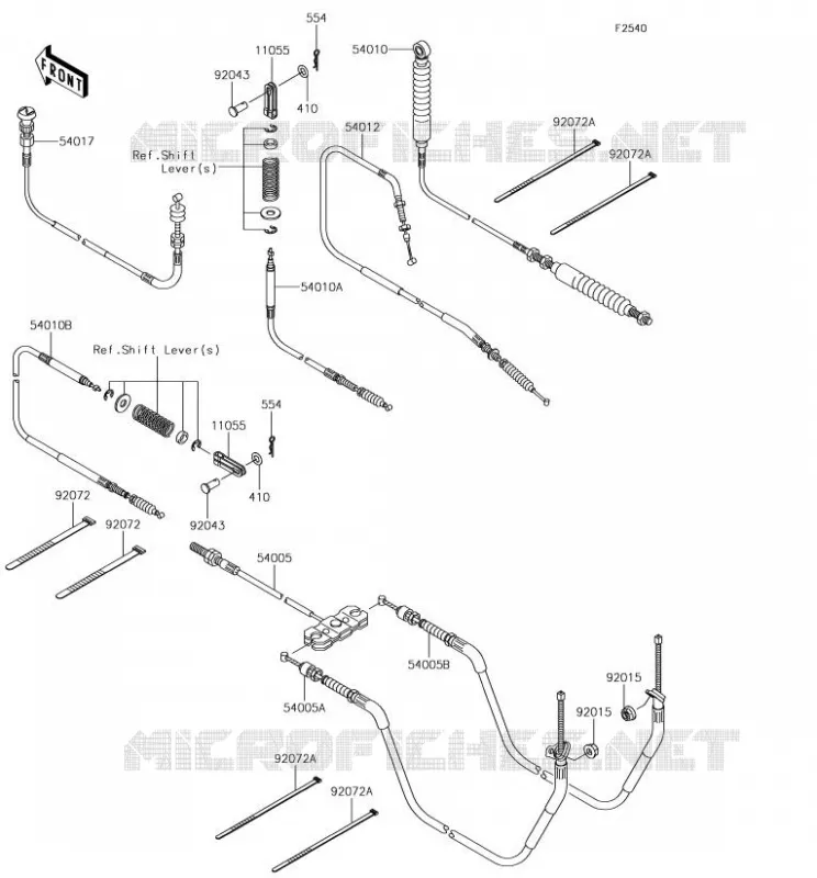 CABLES Kawasaki SSV 400 2018 MULE SX  KAF400NJF