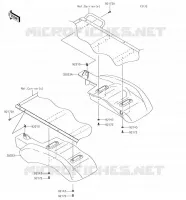GARDE BOUE ARRI&Egrave;RE pour Kawasaki MULE SX 2018