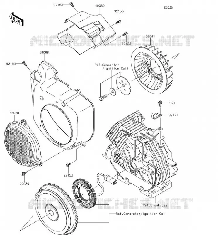 REFROIDISSEMENT Kawasaki SSV 400 2018 MULE SX  KAF400NJF