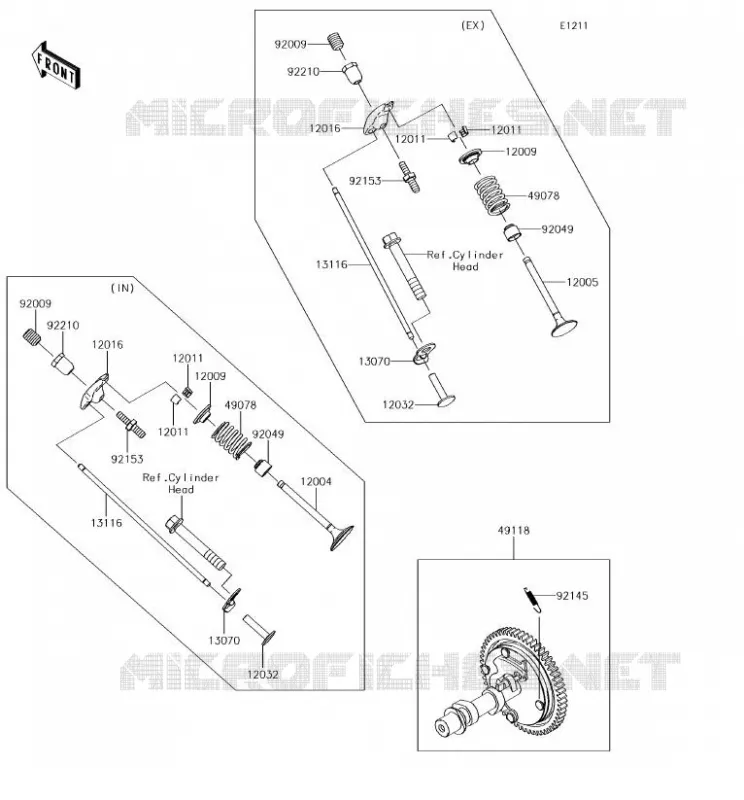 SOUPAPE/ARBRE A CAME Kawasaki SSV 400 2018 MULE SX  KAF400MJF