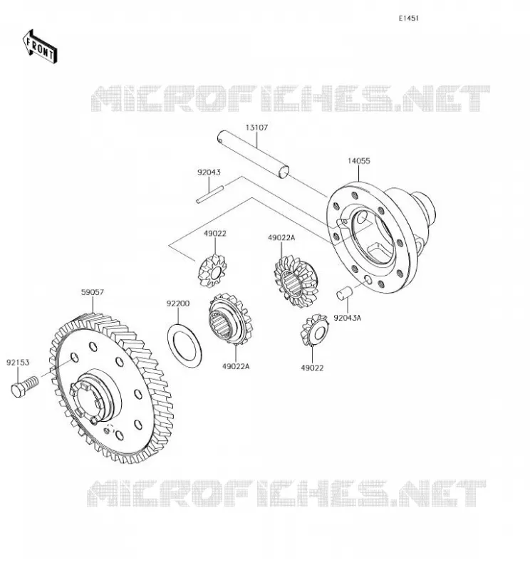 DIFFERENTIEL Kawasaki SSV 400 2018 MULE SX 4X4  KAF400HJF
