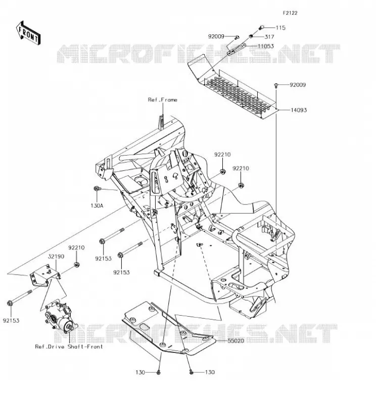 SUPPORT MOTEUR Kawasaki SSV 400 2018 MULE SX 4X4  KAF400HJF
