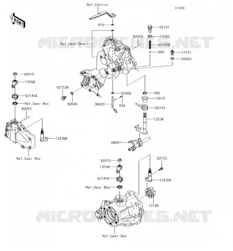 SELECTEUR Kawasaki SSV 400 2018 MULE SX 4X4  KAF400HJF