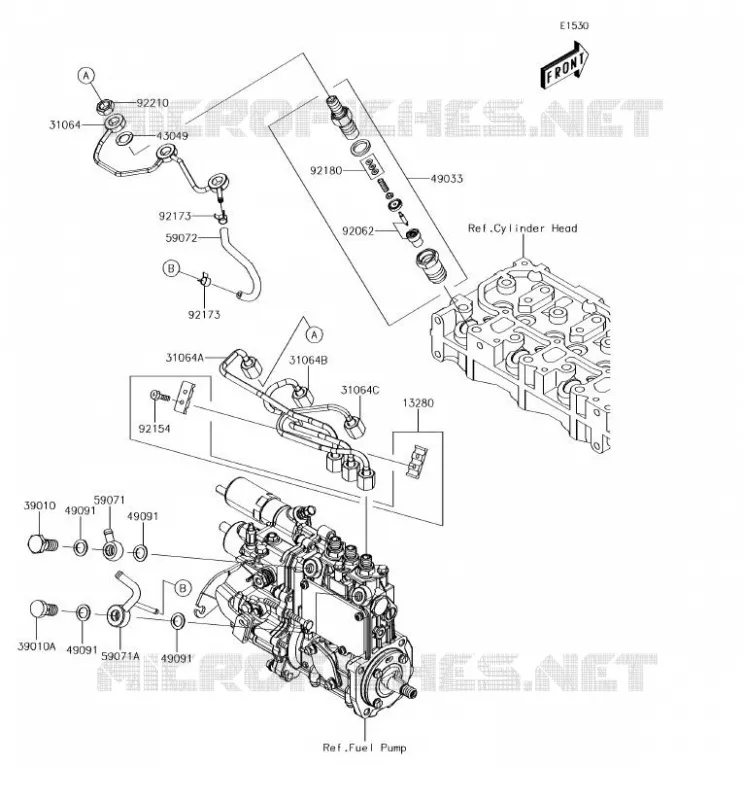 INJECTION CARBURANT Kawasaki SSV 1000 2018 MULE PRO-DX  KAF1000EJF