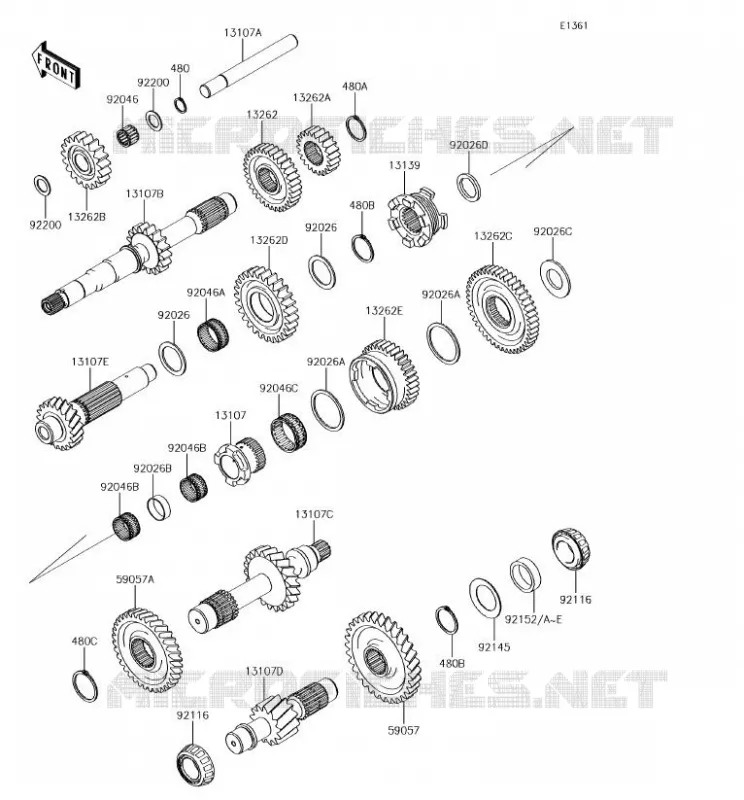 TRANSMISSION Kawasaki SSV 1000 2018 MULE PRO-DXT  KAF1000BJF