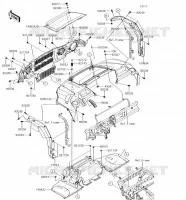 GARDE BOUE AVANT pour Kawasaki MULE PRO-DXT 2018