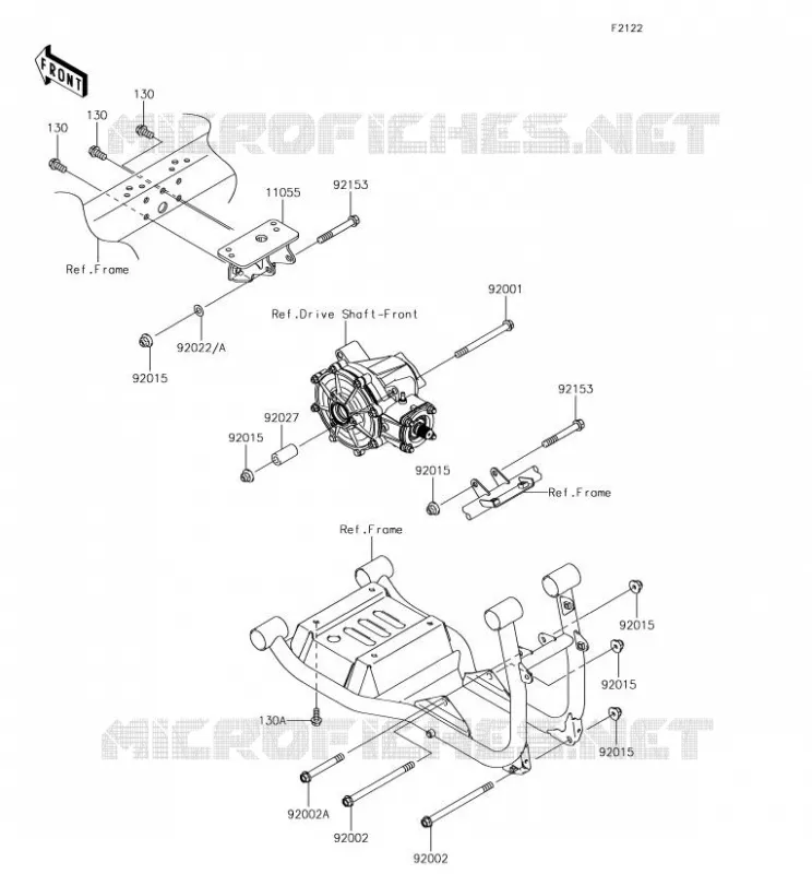 SUPPORT MOTEUR Kawasaki SSV 620 2018 MULE 4010 TRANS 4X4  KAF620XJF