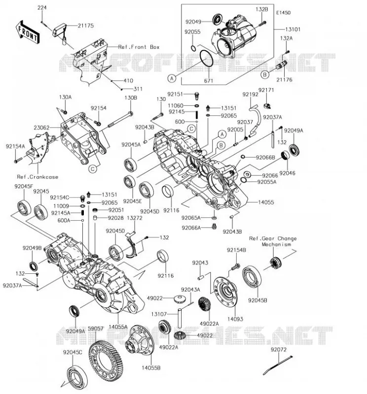 PONT Kawasaki SSV 820 2018 MULE PRO-FXT  KAF820AJF