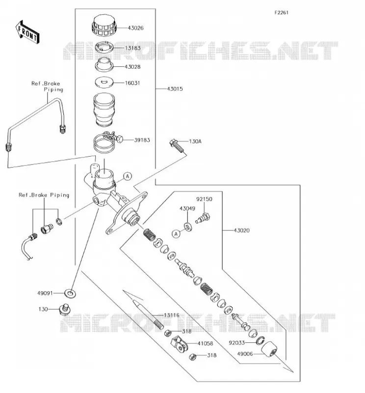 MAiTRE CYLINDRE Kawasaki SSV 800 2018 TERYX 4  KRT800HJF