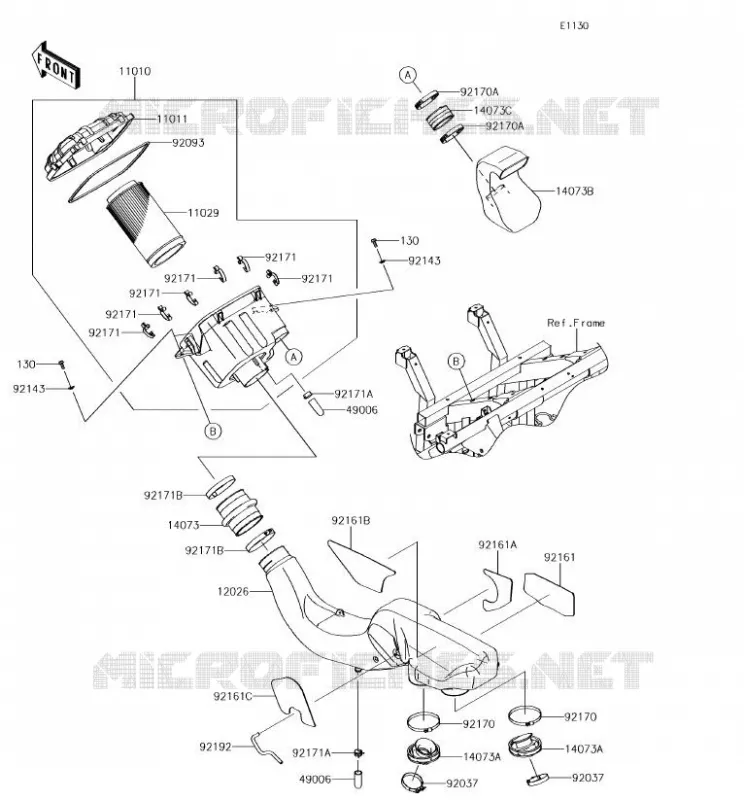 FILTRE A AIR Kawasaki SSV 800 2018 TERYX  KRF800HJF