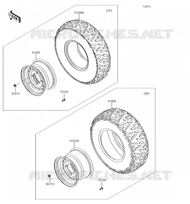 ROUE/PNEUS Kawasaki SSV 800 2018 TERYX  KRF800HJF