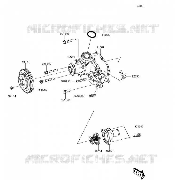 POMPE &Agrave; EAU Kawasaki SSV 820 2018 MULE PRO-FXT  KAF820BJF
