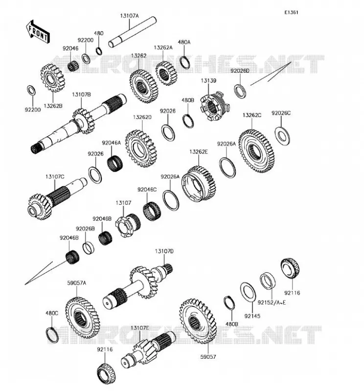 TRANSMISSION Kawasaki SSV 820 2018 MULE PRO-FXT  KAF820BJF