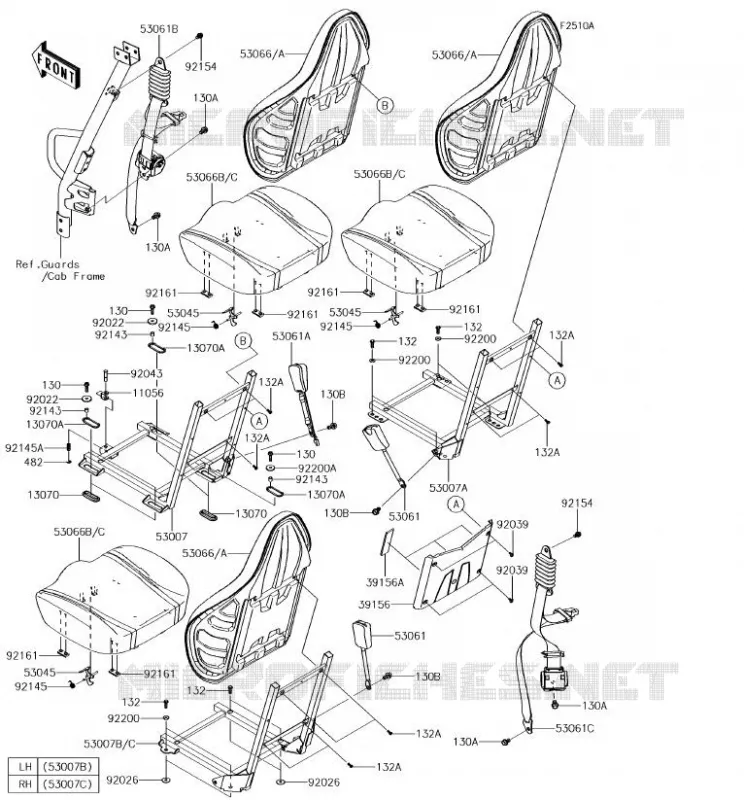 SELLE Kawasaki SSV 800 2018 TERYX 4  KRT800GJFA