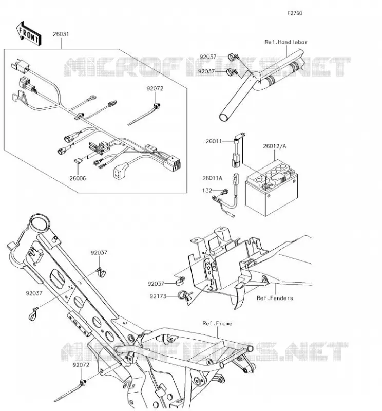 CHASSIS EQUIPMENT ELECTRIQUE Kawasaki TOUT-TERRAIN 110 2018 KLX110  KLX110CJF