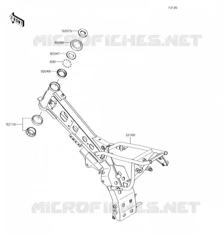 CH&Acirc;SSIS Kawasaki TOUT-TERRAIN 110 2018 KLX110  KLX110CJF