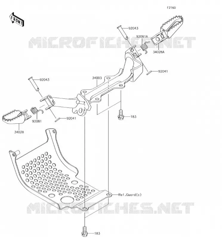 REPOSE PIED Kawasaki TOUT-TERRAIN 110 2018 KLX110  KLX110CJF