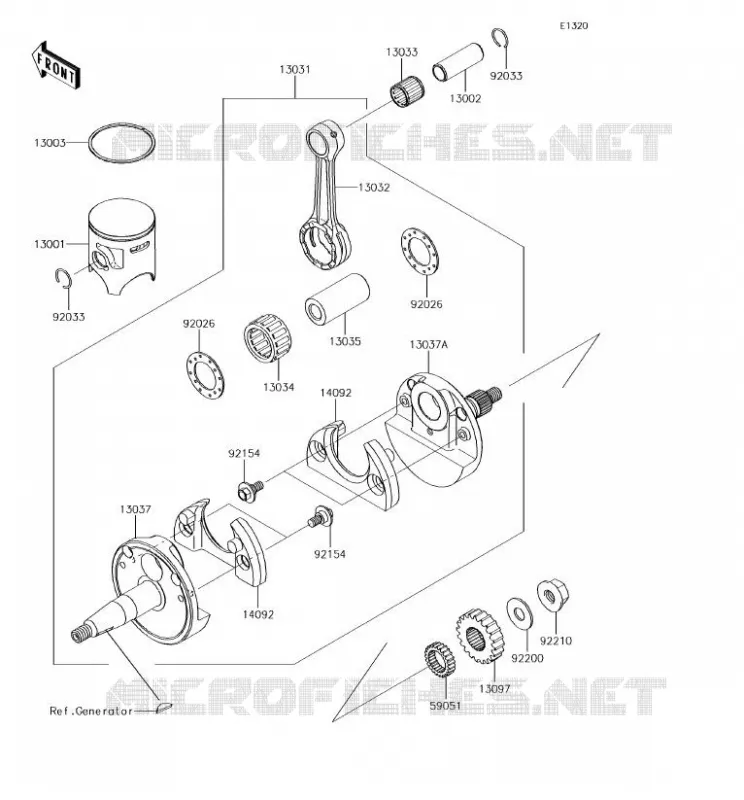 VILEBREQUIN/PISTON Kawasaki TOUT-TERRAIN 85 2018 KX85  KX85CJF