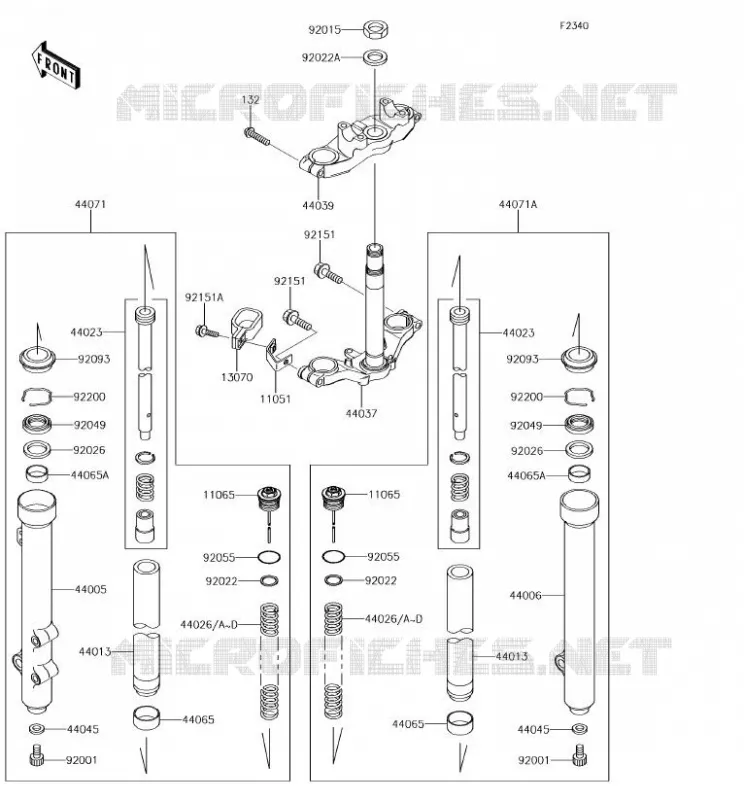 FOURCHE Kawasaki TOUT-TERRAIN 65 2018 KX65  KX65AJF
