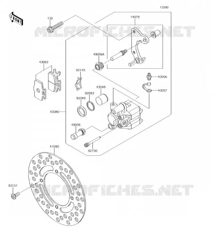 FREIN AVANT Kawasaki TOUT-TERRAIN 65 2018 KX65  KX65AJF
