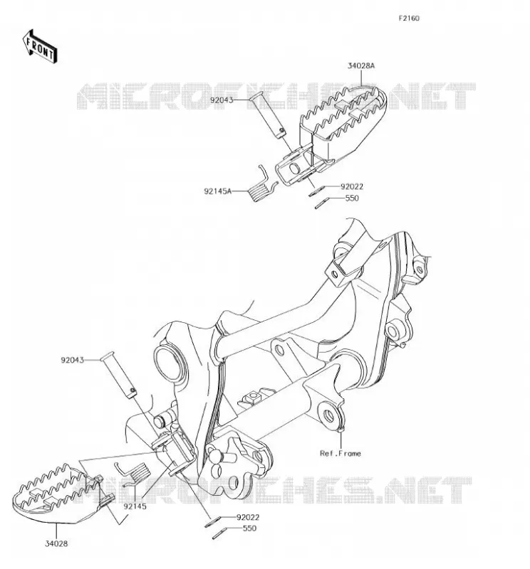 REPOSE PIED Kawasaki TOUT-TERRAIN 140 2018 KLX140  KLX140AJF