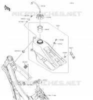 RESERVOIR CARBURANT pour Kawasaki KX450F 2018