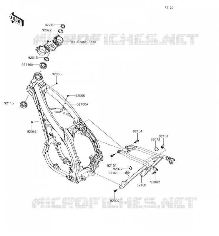 CH&Acirc;SSIS Kawasaki TOUT-TERRAIN 450 2018 KX450F  KX450HJF