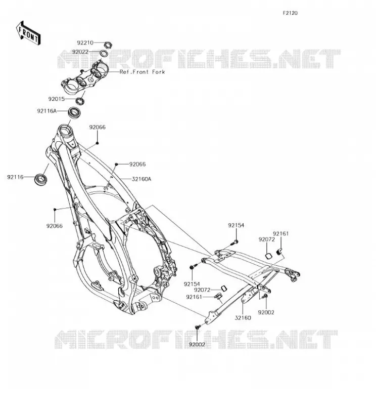 CH&Acirc;SSIS Kawasaki TOUT-TERRAIN 450 2018 KX450F  KX450HJF