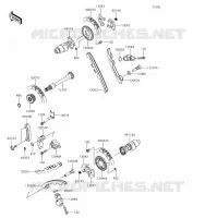ARBRE A CAME/TENDEUR pour Kawasaki BRUTE FORCE 750 4X4I EPS 2019
