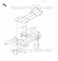 GARDE BOUE ARRI&Egrave;RE pour Kawasaki BRUTE FORCE 750 4X4I EPS 2019