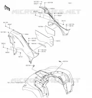 CACHE LAT&Eacute;RAL pour Kawasaki BRUTE FORCE 750 4X4I 2019