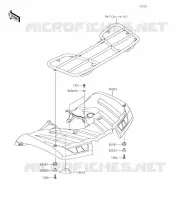 GARDE BOUE ARRI&Egrave;RE pour Kawasaki BRUTE FORCE 750 4X4I 2019