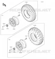 ROUE/PNEUS pour Kawasaki BRUTE FORCE 750 4X4I 2019