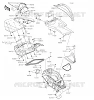 PIECE COQUE MILIEU pour Kawasaki JET SKI ULTRA 310X 2019